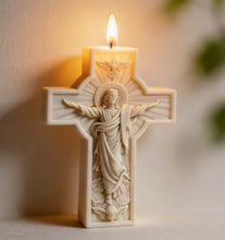 Load image into Gallery viewer, Cross Pillar Candle

